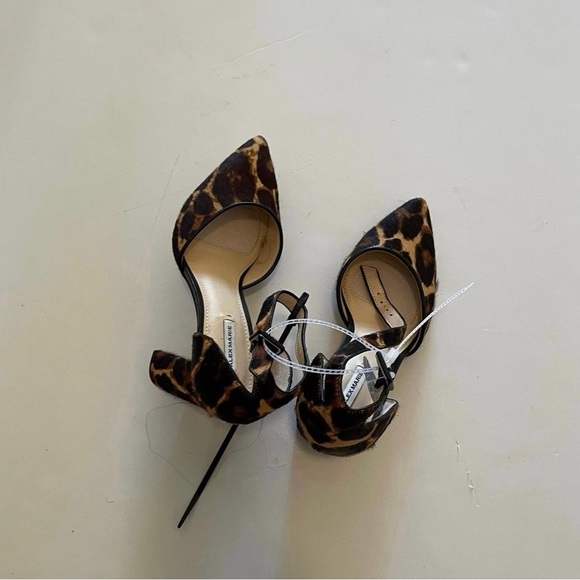 Leopard Print Ankle Strap Alex Marie Block Heel Women’s Sandals - Picture 12 of 12